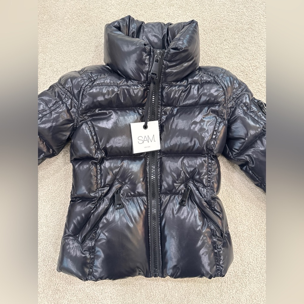 SAM. Girls' Freestyle Down Jacket Black Puffer Coat